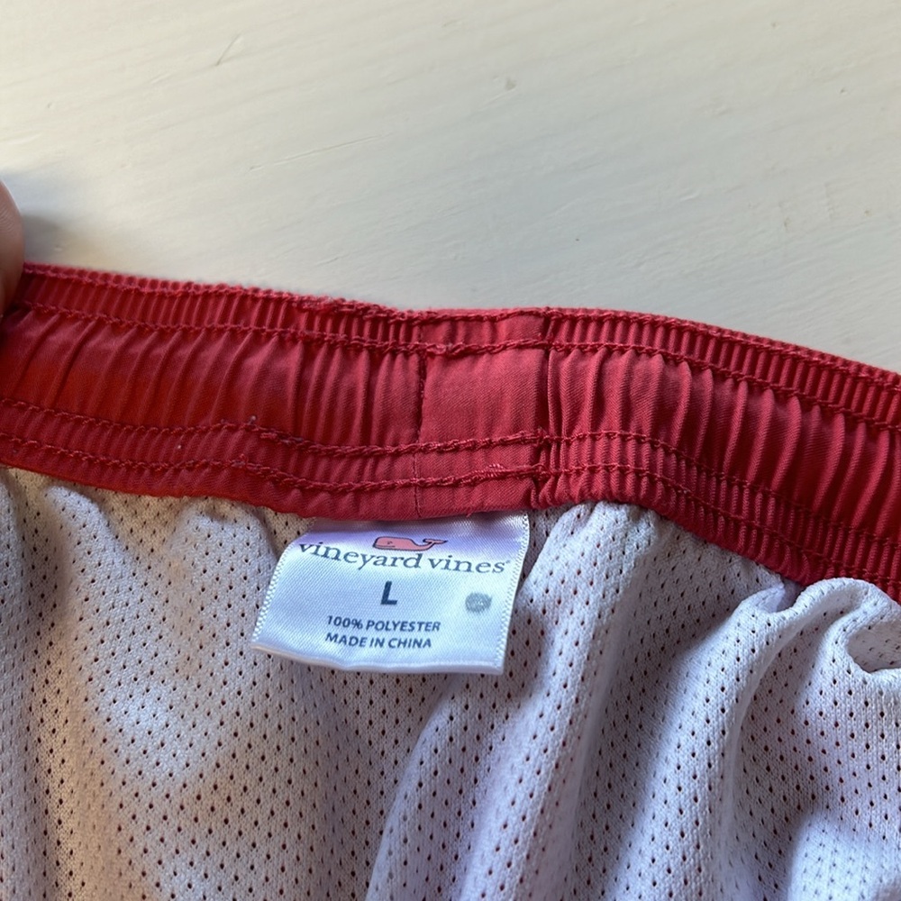 Vineyard Vines swim trunks, jetty red, large - Picture 3 of 4